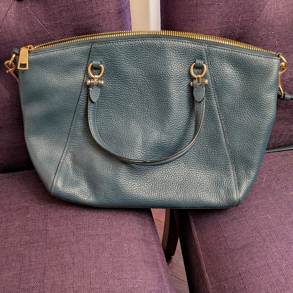 Coach Prairie Satchel Teal Leather Women's Bag - Picture 4 of 4